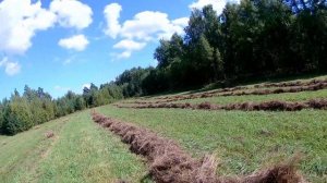 Т-25 пресс подборщик 0850.Б\у шпагат.Работа трактора и прессподборщика. Завершение с сеном.13.08.22