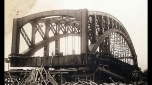 Мост Императора Петра Великого (Большеохтинский). Строительство (1908-1911). смотреть онлайн