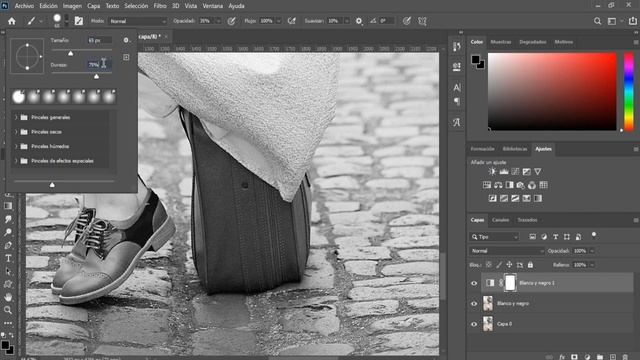 Curso práctico de Photoshop - 24.- Recuperar partes de un foto en blanco y negro смотреть онлайн