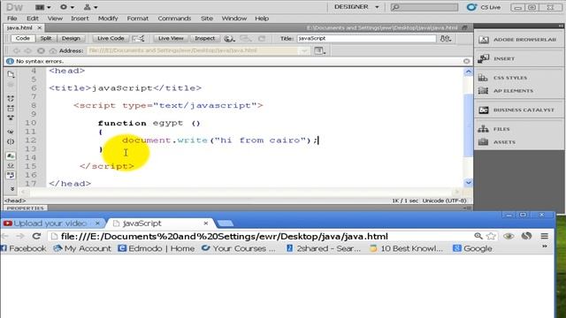 Dreamweaver JS Function A (AR) P3 смотреть онлайн