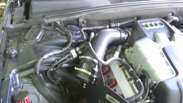 Audi S4 - Cold Air Intake - Loud Supercharger Whine! смотреть онлайн
