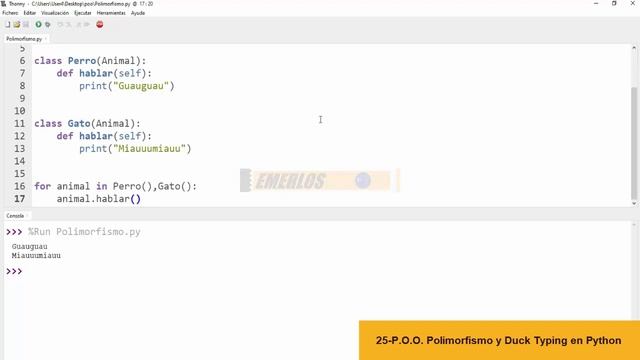 25-P.O.O. Polimorfismo y Duck Typing en Python смотреть онлайн