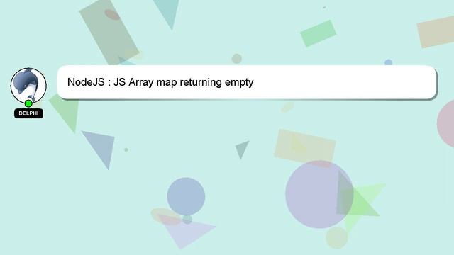 NodeJS : JS Array map returning empty смотреть онлайн