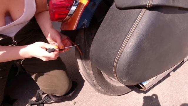 прокол мото колеса ремонт смотреть онлайн