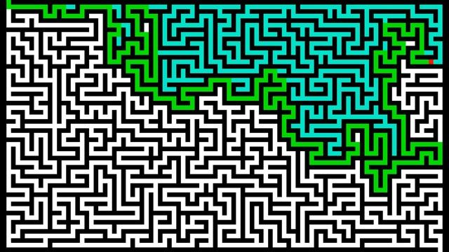 Maze solving with wall follower algorithm [left-hand rule] смотреть онлайн
