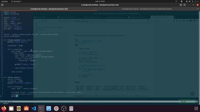 Creating Chat with python sockets(adding database and maybe installing arch) #3 смотреть онлайн
