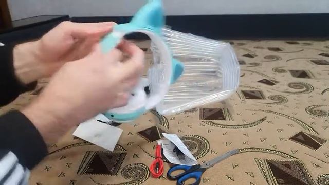 Распаковка детских беспроводные наушники LED с кошачьими ушками AKS-28 смотреть онлайн