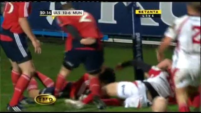 Ulster v Munster 25/10/2008 Paddy Wallace No Try смотреть онлайн