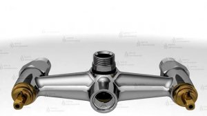 Смеситель ванно-душевой двухрукояточный , детальный разбор и схема корпус