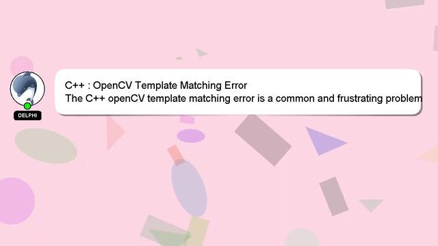C++ : OpenCV Template Matching Error смотреть онлайн