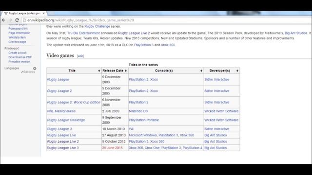 Rugby League Live 3: Possible Release Date?! смотреть онлайн