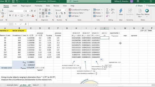 EXCEL tutorial pi_2: pi from experiment and propagated uncertainties смотреть онлайн