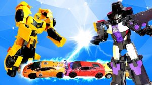 Игры с Трансформерами - Автобот Бамблби против машин Десептиконов! - Сборник видео игры битвы