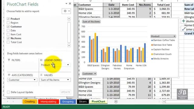 Excel PivotTable Charts Excel 2013 Beginners Tutorial смотреть онлайн