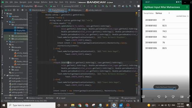 Aplikasi Input Nilai Mahasiswa Berbasis Android | SQLite Basic CRUD, Java, Android Studio смотреть онлайн