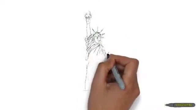 Как нарисовать статую Свободы смотреть онлайн