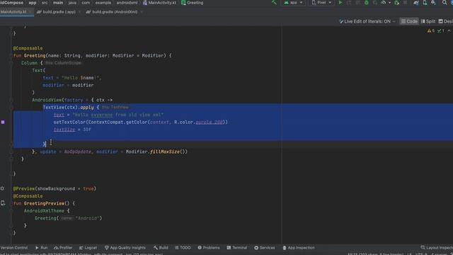 How to use old xml view inside a Jetpack compose project in native android смотреть онлайн