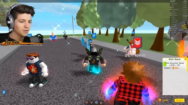 ROBLOX 2 PLAYER SUPER POWER TRAINING SIMULATOR with my LITTLE SISTER! смотреть онлайн