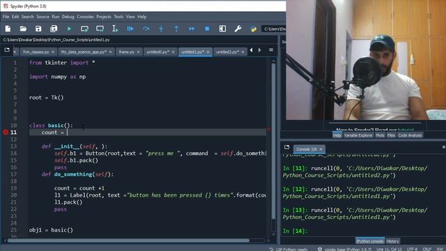 Tkinter Classes Objects Lecture 2 Class variable Global variable and Instance variable смотреть онлайн