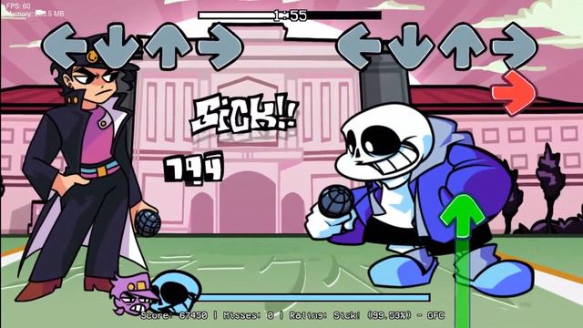 Killer Queen but Jotaro and Sans sings it. [ FNF Hotline 024 Cover ] смотреть онлайн