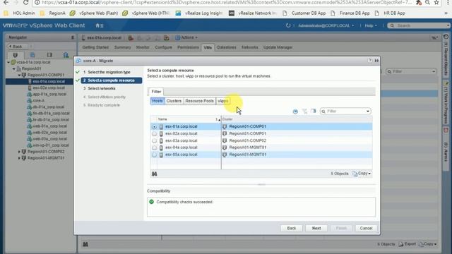 How to migrate virtual machine (VMotion) on the other ESXi host, with no downtime. смотреть онлайн