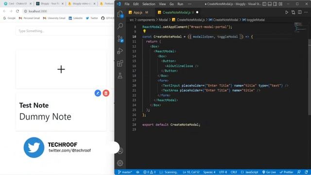 Create Modal or Removing ScrollBar in React App? | Visualization Through Code at @techroof смотреть онлайн