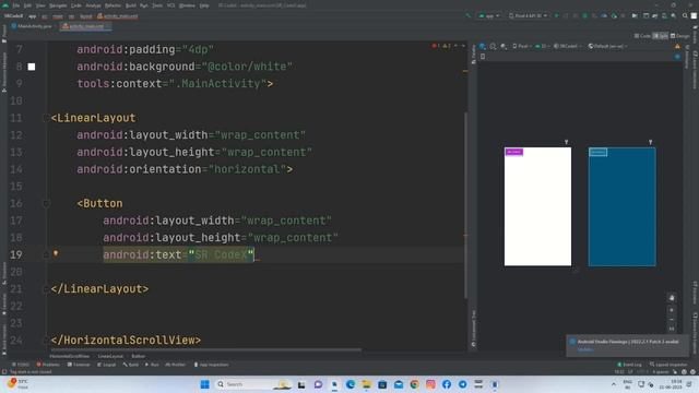 How to use Horizontal ScrollView || ScrollView Android Studio || SR Codex 2023 смотреть онлайн