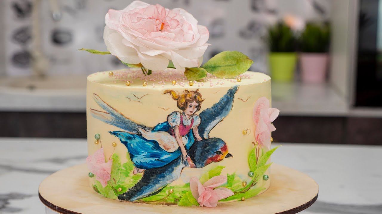 Торт «Дюймовочка» Рисуем на ганаше. Розыгрыш - Я - ТОРТодел! смотреть онлайн