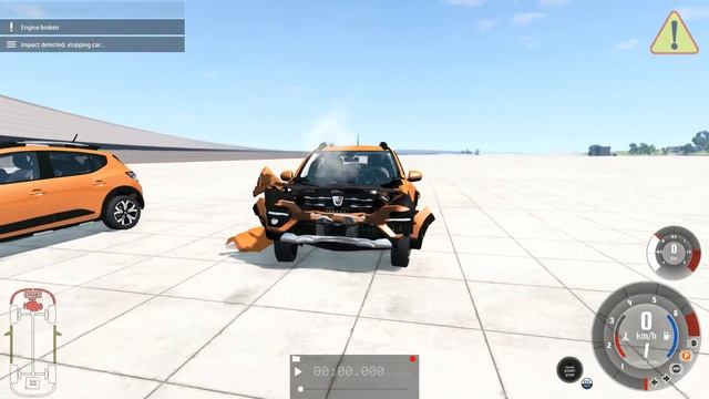 DACIA SANDERO STEPWAY 2021 CrashTest || BeamNG.drive смотреть онлайн
