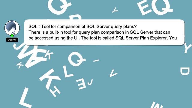 SQL : Tool for comparison of SQL Server query plans? смотреть онлайн