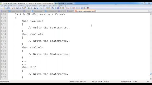 Salesforce Development | Session 9 - Switch Statement 1 смотреть онлайн