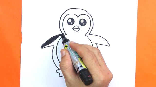 Penguin Coloring Pages | Art Colors For Kids | Draw Penguin смотреть онлайн