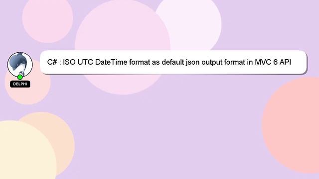 C# : ISO UTC DateTime format as default json output format in MVC 6 API response смотреть онлайн