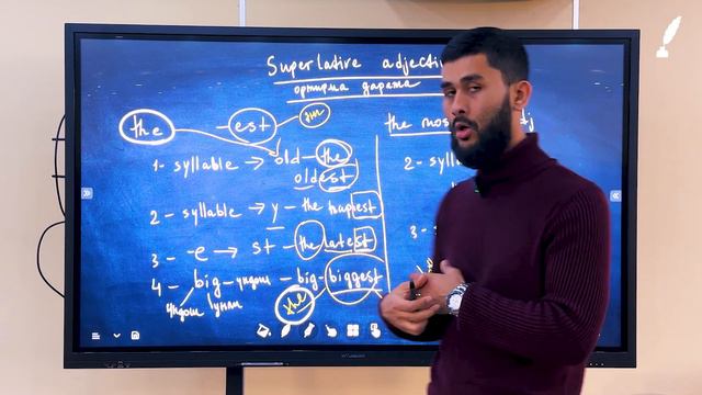 Superlative adjectives #lesson5 #5dars #elementary смотреть онлайн