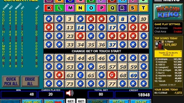 Multi-Card Keno: 8 Spot Battle 10-3-20 смотреть онлайн