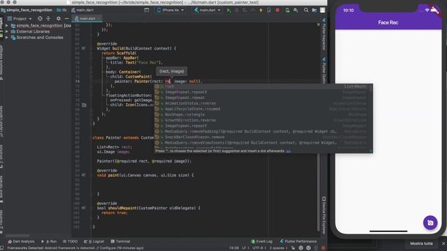 Flutter exercise: Simple face detection with Firebase ML Vision and Custom Painter смотреть онлайн