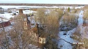 Деревня Хочени ~ Батецкий район Новгородская область ~ обзор виды сверху аэросъемка смотреть онлайн