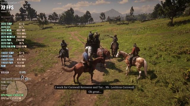 Red Dead Redemption 2 - RTX 3070 - Intel i5-11400F - 1080p Benchmark смотреть онлайн