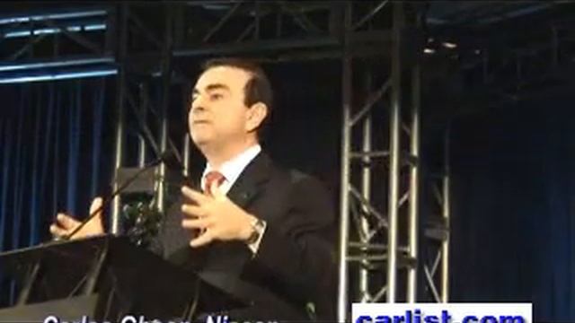 Nissan's CEO Carlos Ghosn on batteries & billions at the 2008 Los Angeles Auto Show LAAS California смотреть онлайн