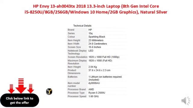 HP Envy 13-ah0043tx 2018 13.3-inch Laptop смотреть онлайн