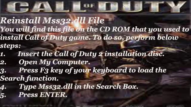 How to fix Mss32.dll Call of Duty смотреть онлайн