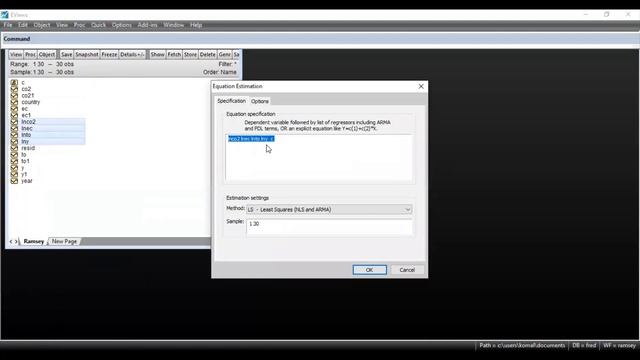 Ramsey Reset Test || EViews || EViews Tutorial Videos смотреть онлайн