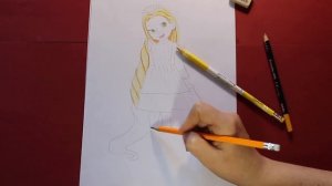 Рапунцель девочка Tangled Простые рисунки для срисовки карандашом Для начинающих Sketch of princess
