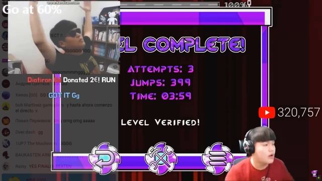 THE YANDERE 100% VERIFIED! (SUPER EXTREME DEMON) | Geometry Dash смотреть онлайн