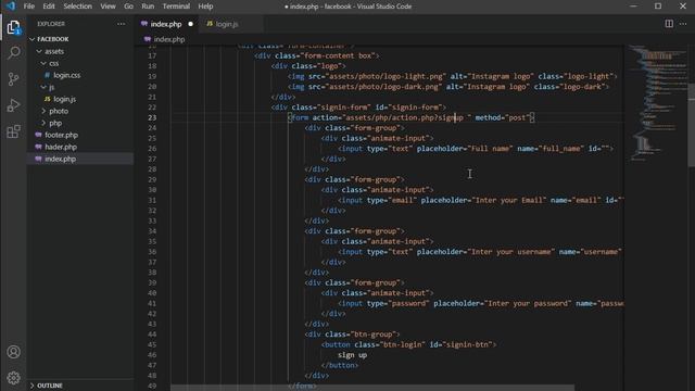How To Make Social Media Website Using PHP - Signup System With Validation #1 #1m смотреть онлайн