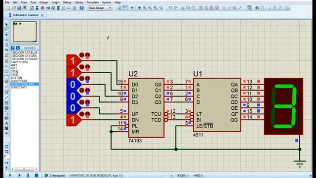 ПОДРОБНАЯ РАБОТА К155ИЕ7 аналог SN74193J ВИЗУАЛЬНОЕ ОПИСАНИЕ МИКРОСХЕМЫ смотреть онлайн