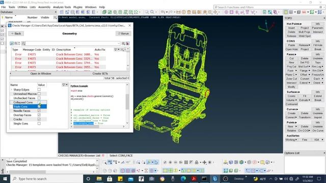 ANSA Tutorial (3/20): Definition of error in CAD (Needle face error resolved) смотреть онлайн