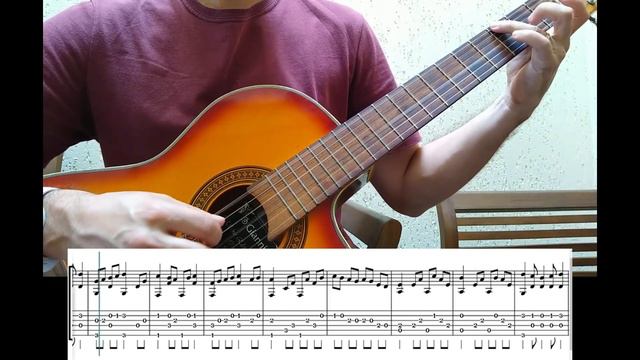 Dust in the Wind (Kansas) Fingerstyle + Tutorial TAB смотреть онлайн