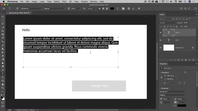 Placeholder Text in Photoshop (Lorem Ipsum) смотреть онлайн