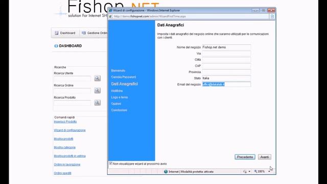 E-Commerce Fishop.Net - Wizard Post Installazione смотреть онлайн